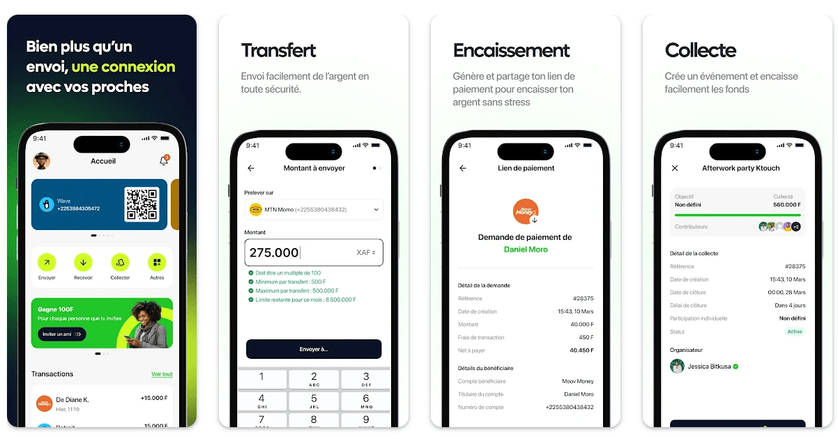 Novasend product interface